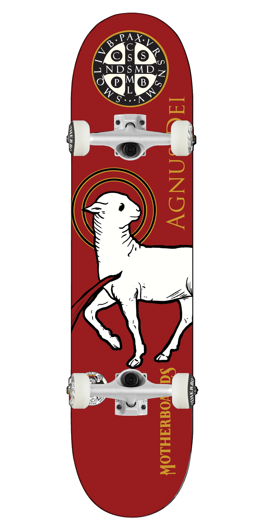 Red Agnus Dei (Lamb of God) Complete Skateboard 8.0 steep