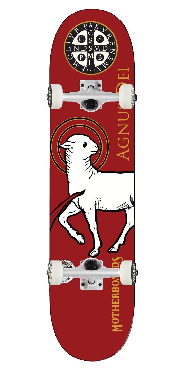 Red Agnus Dei (Lamb of God) Complete Skateboard 8.0 steep