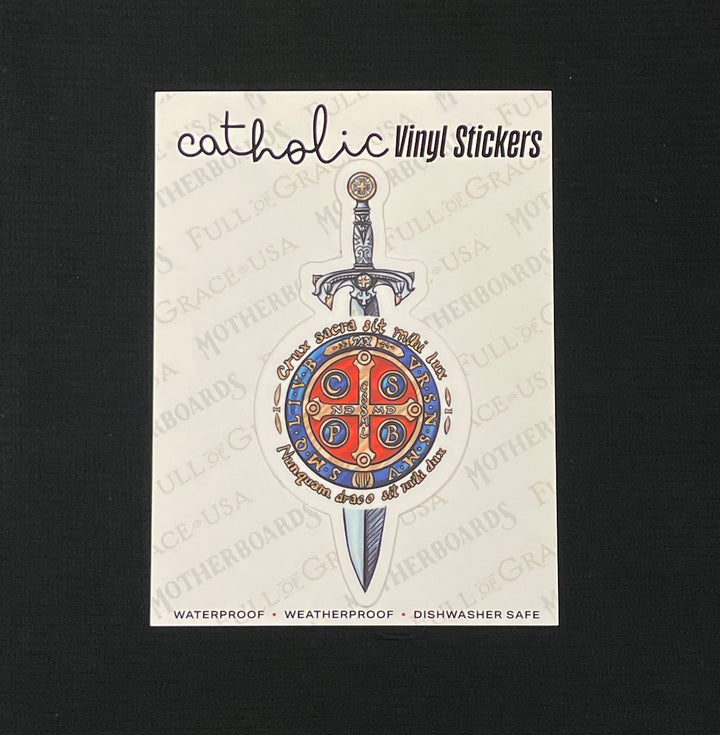 Large St. Benedict Sword Sticker Decal