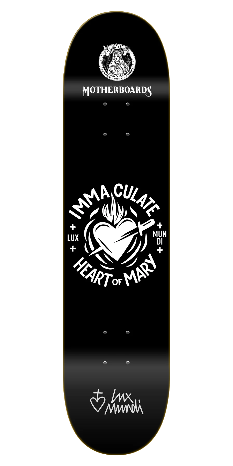 Lux Mundi Immaculate Heart of Mary Skateboard Deck