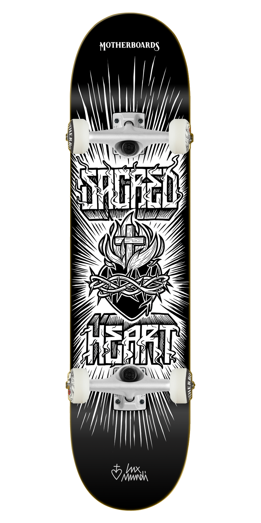 Vintage Sacred Heart of Jesus Complete Skateboard by Lux Mundi 8.25 Steep