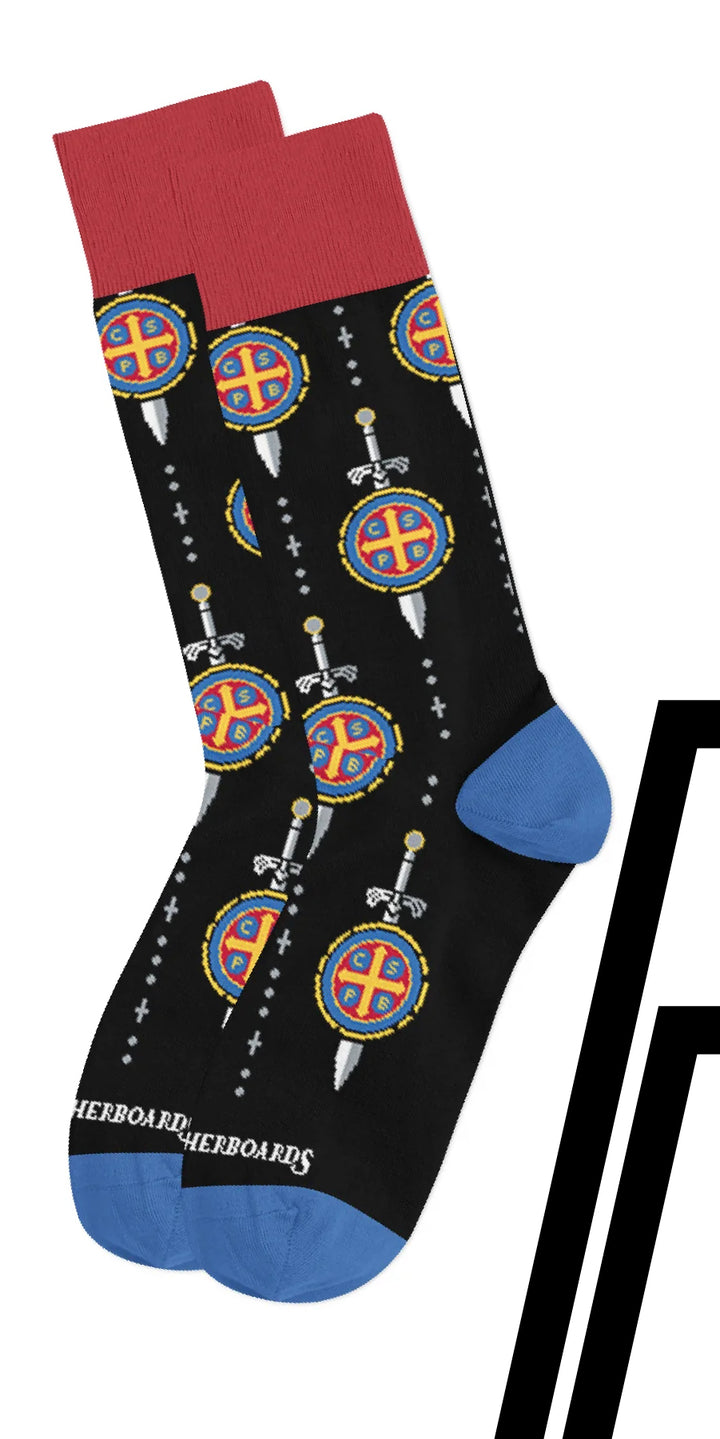St. Benedict Sword Socks - Made in the USA