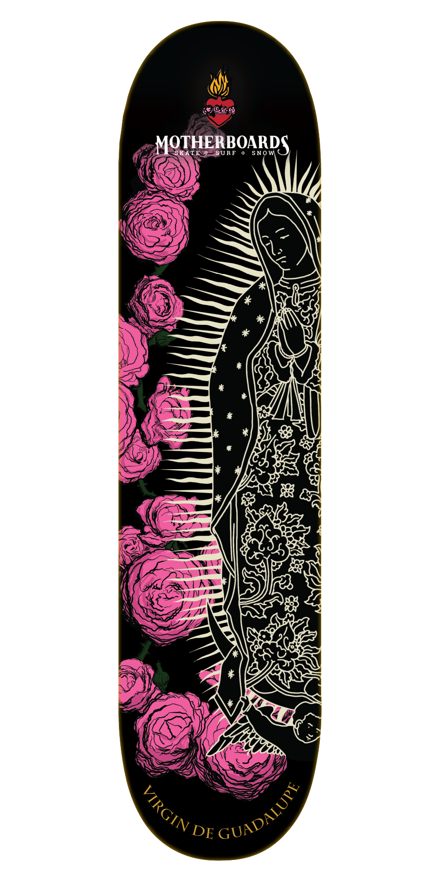 NEW Virgin De Guadalupe Skateboard Deck, 8.25 Steep
