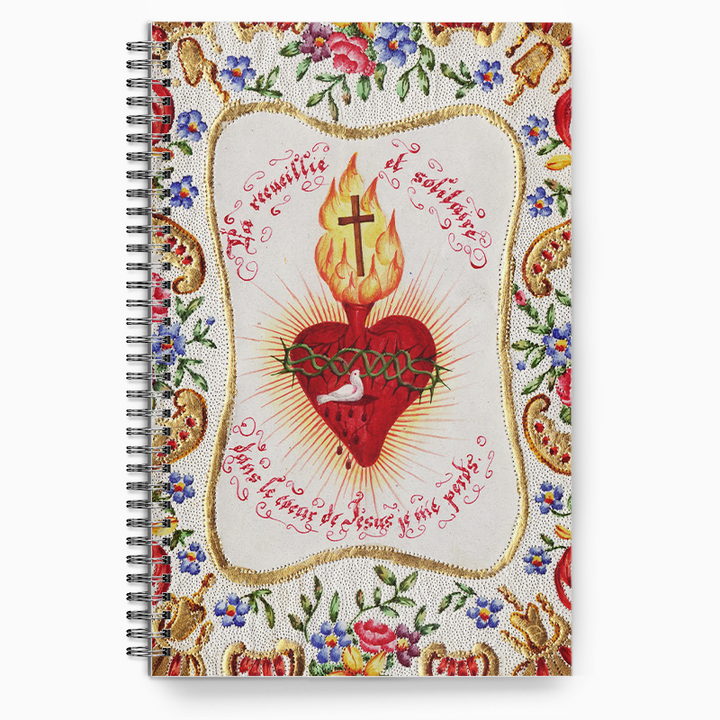 Birds & Sacred Heart Writing Journal (In the Heart of Jesus I lose myself)