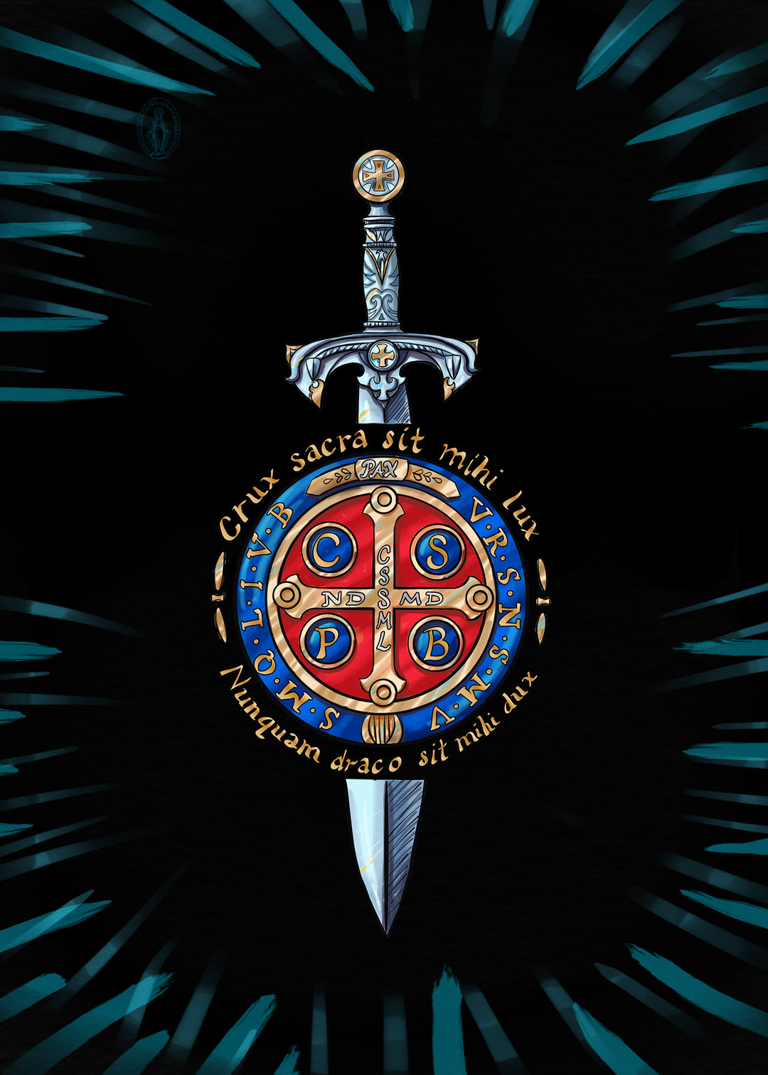 St. Benedict Sword Print