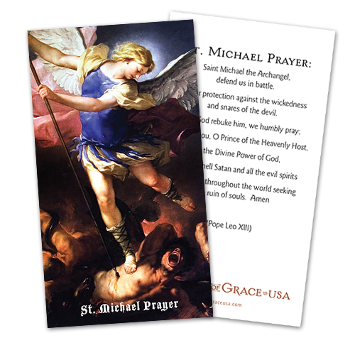 St. Michael Prayer Holy Cards