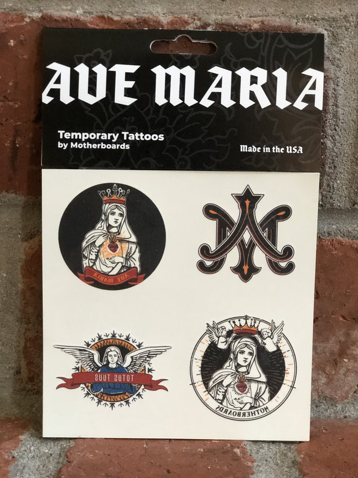 Ave Maria Temporary Tattoos, Made in the USA