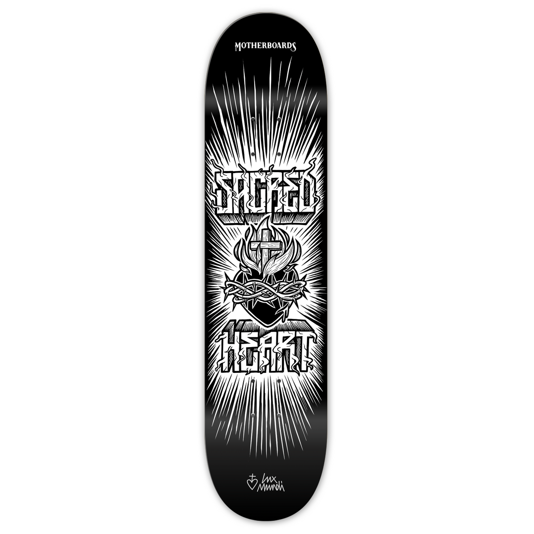 Vintage Sacred Heart of Jesus Complete Skateboard by Lux Mundi 8.25 Steep