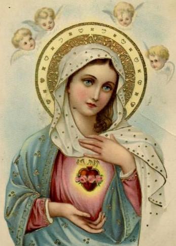 Mary with Angels Print 5X7