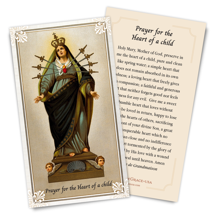 Prayer for the Heart of a Child Holy Card, NEW