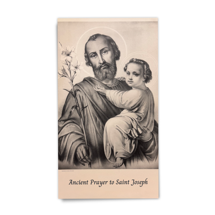 NEW:  Ancient Prayer to St Joseph Holy Card