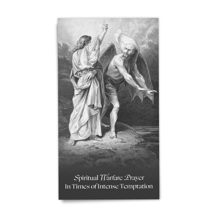 NEW:  Spiritual Warfare Prayer in Times of Intense Temptation Holy Card