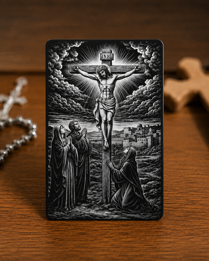 Catholic Prayer for Ancestral Curses Premium Metal Prayer Card