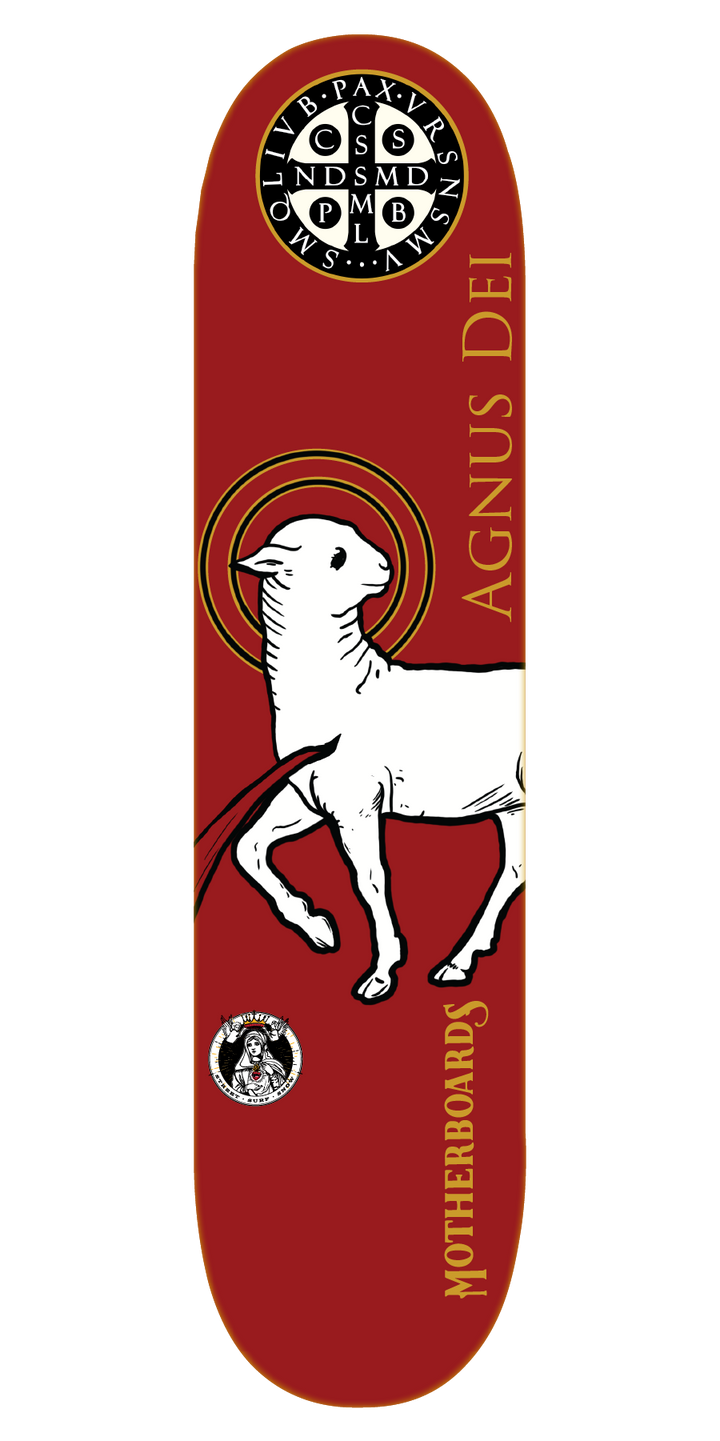 Red Agnus Dei (Lamb of God) Skateboard Deck