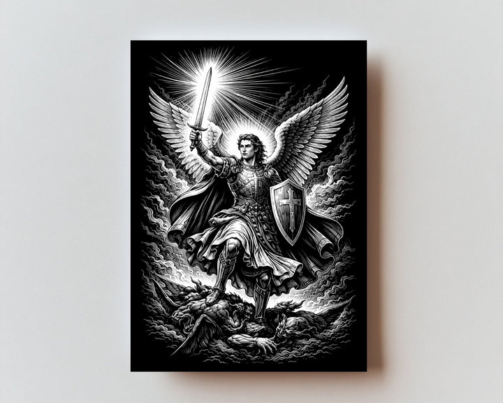St. Michael Prayer Premium Metal Prayer Card