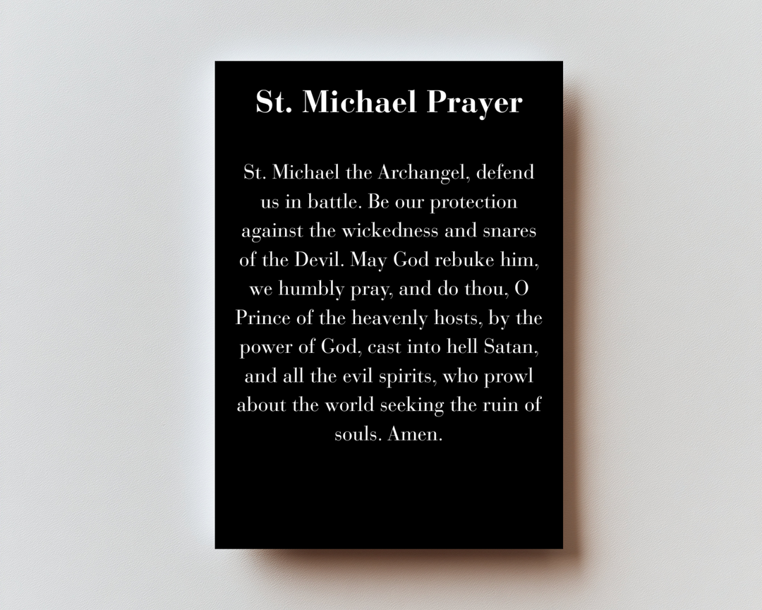 St. Michael Prayer Premium Metal Prayer Card