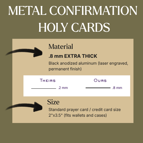 Divine Mercy Premium Metal Prayer Card