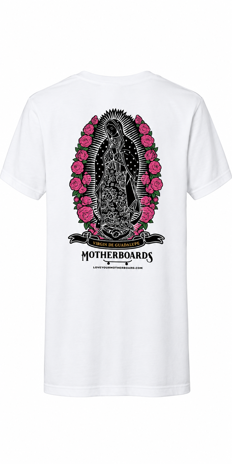 Motherboard's NEW Virgin de Guadalupe white T-shirt