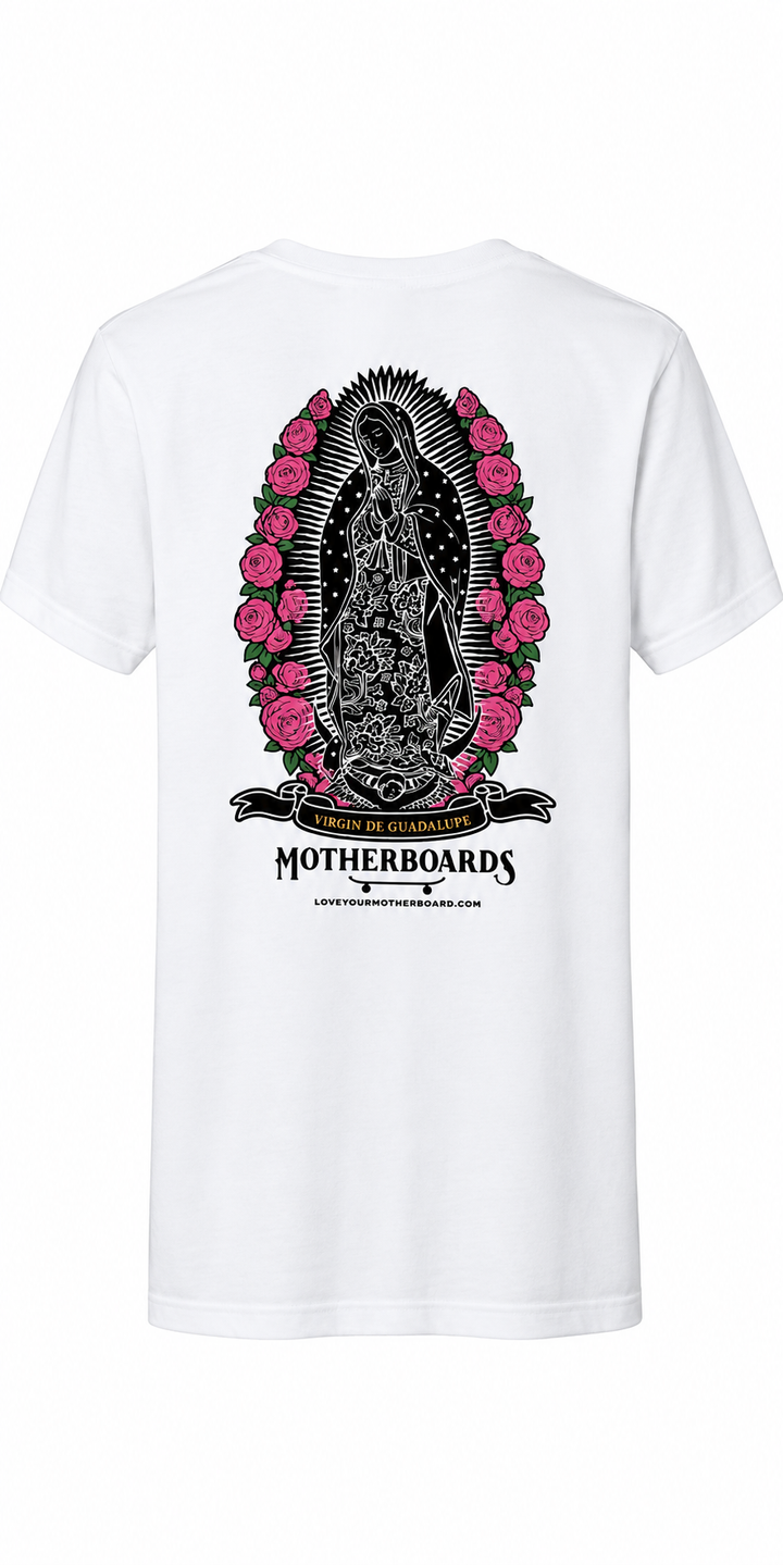 Motherboard's NEW Virgin de Guadalupe white T-shirt