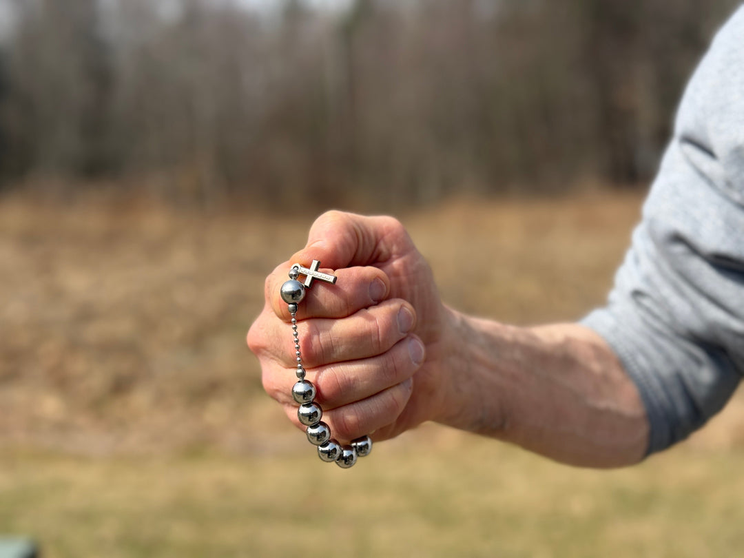 Knuckle Rosary STAINLESS STEEL - Fashioned for Men, NEW