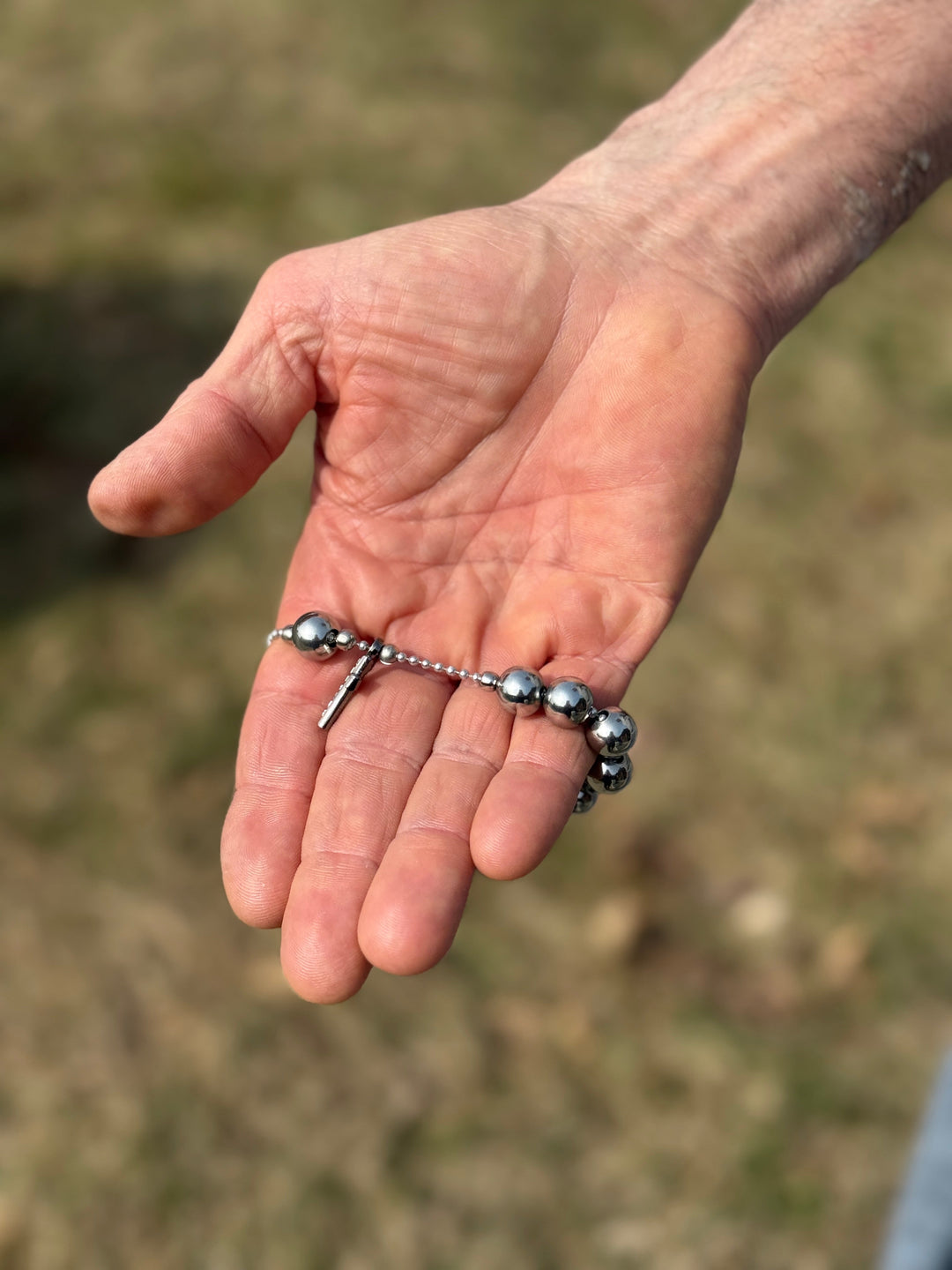 Knuckle Rosary, BRASS - Fashioned for Men, NEW