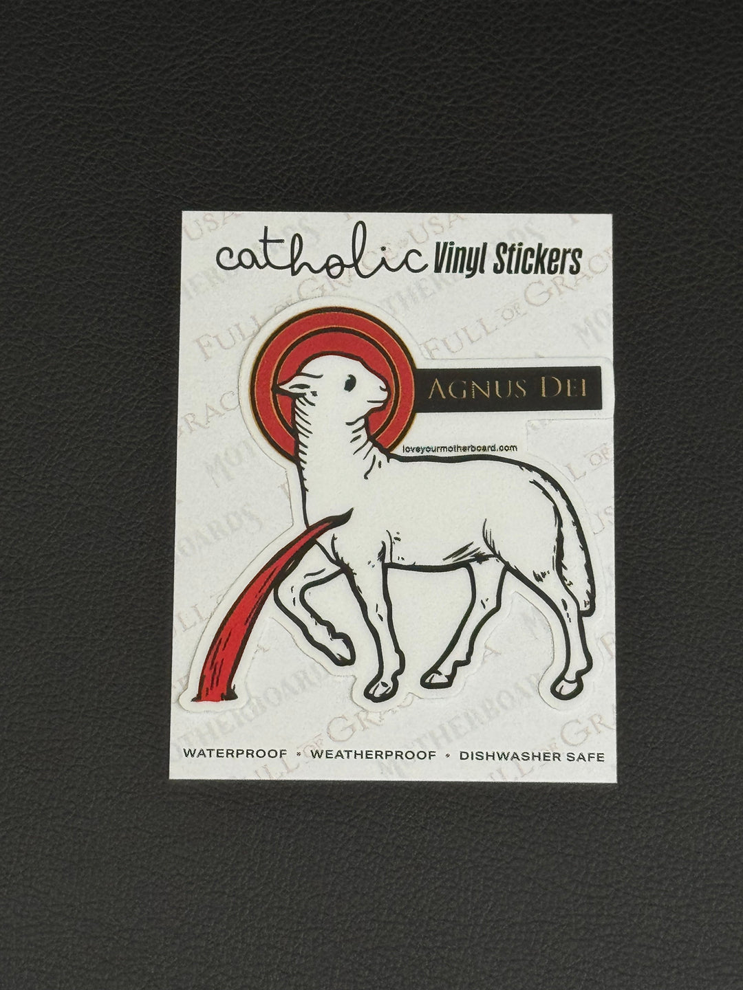 Red Agnus Dei (Lamb of God) Sticker Decal - NEW