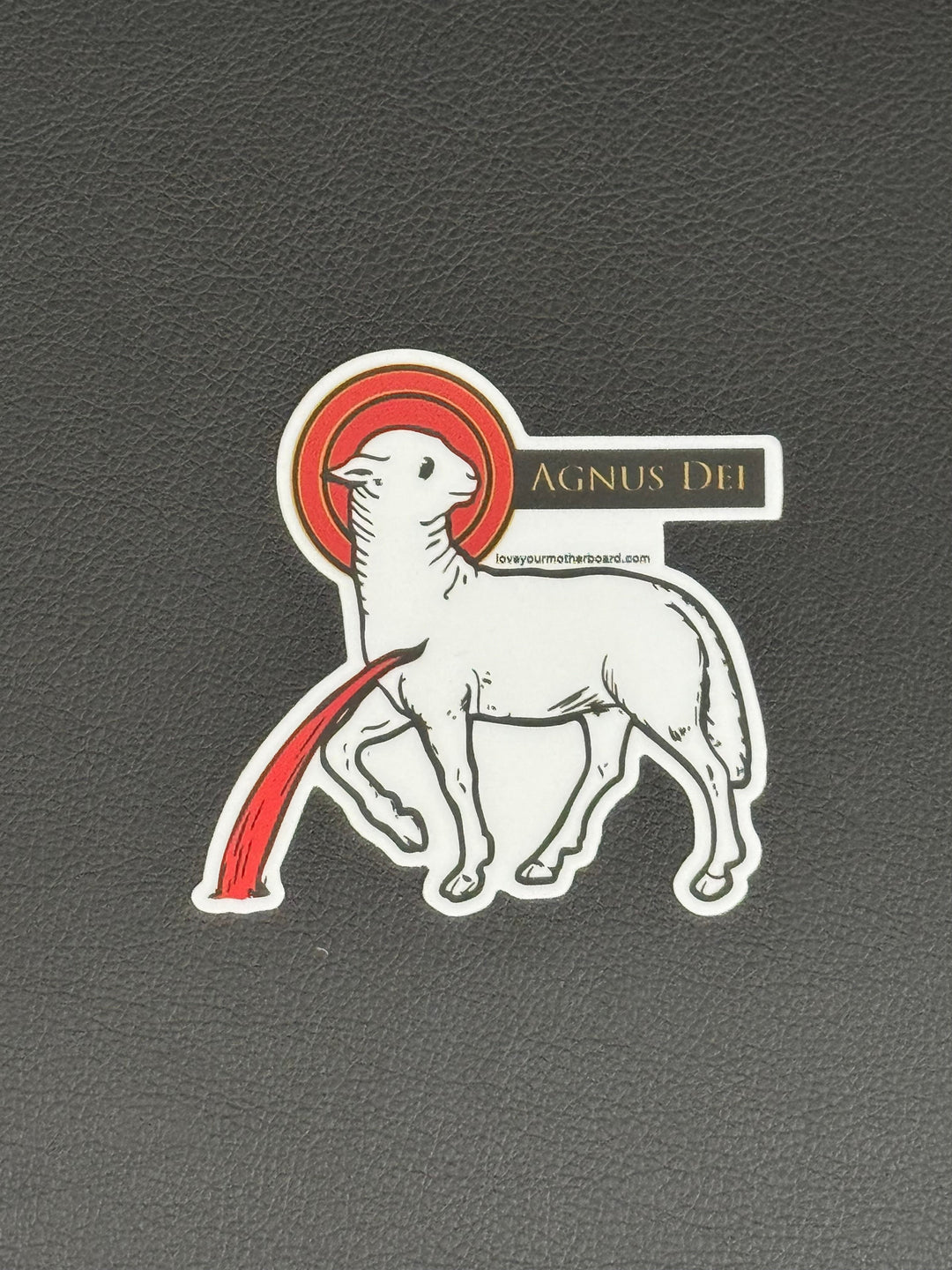 Red Agnus Dei (Lamb of God) Sticker Decal - NEW