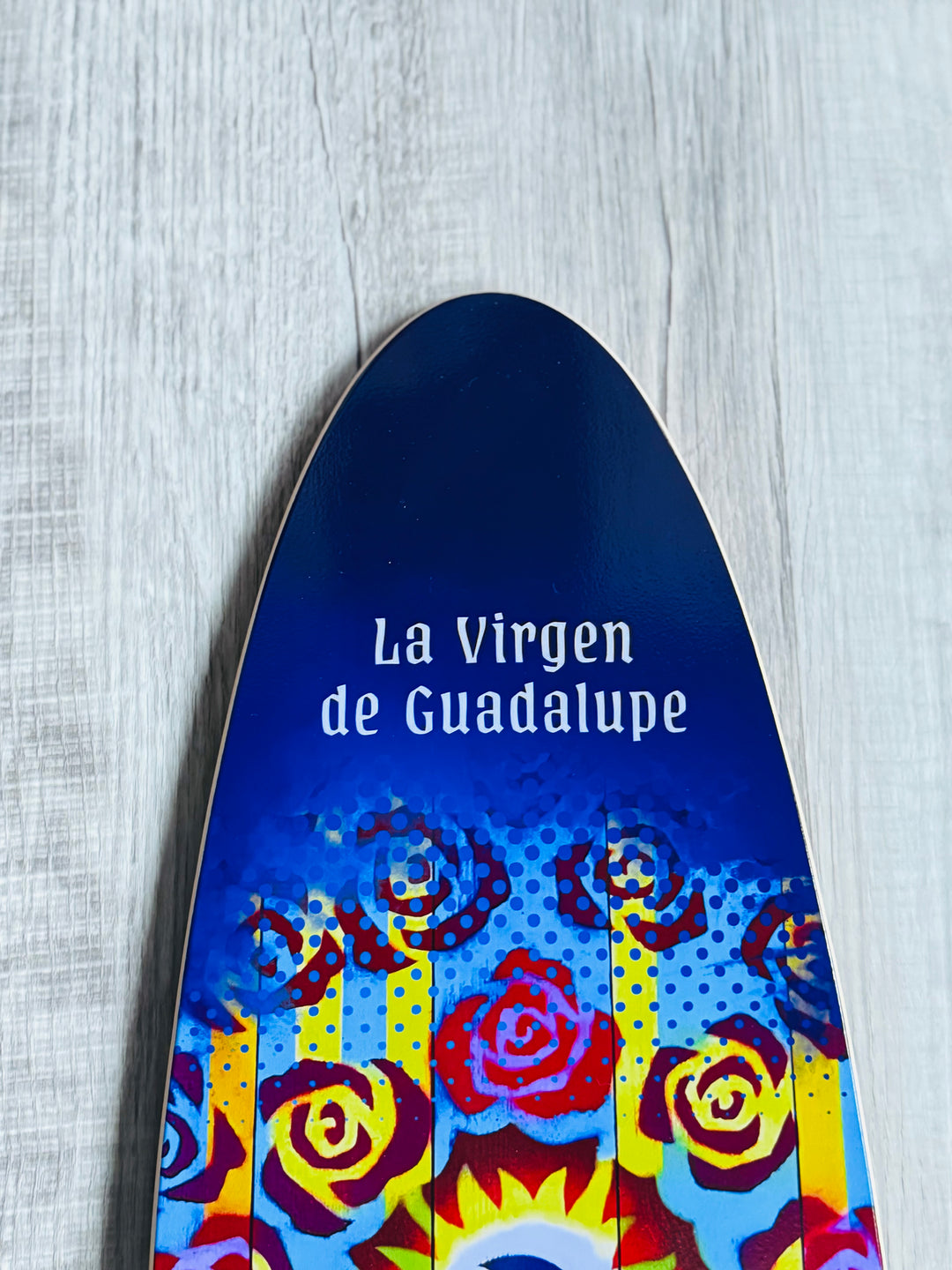La Virgen de Guadalupe Pintail Longboard Deck - NEW