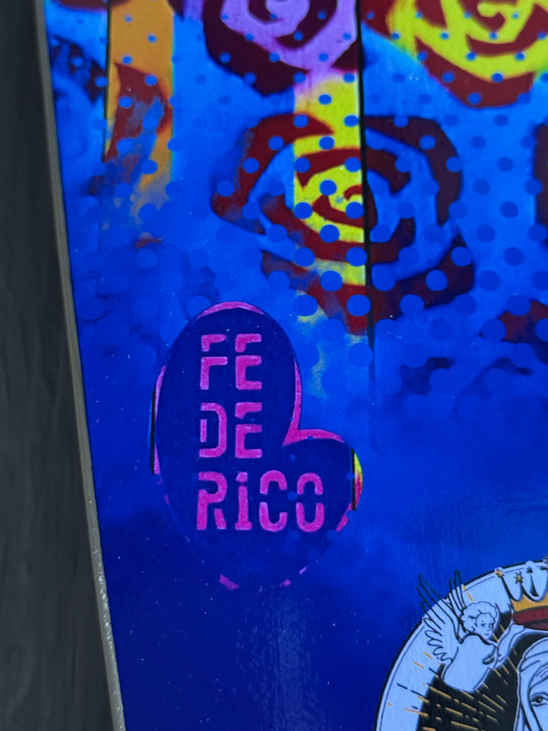 La Virgen de Guadalupe Pintail Longboard Deck - NEW