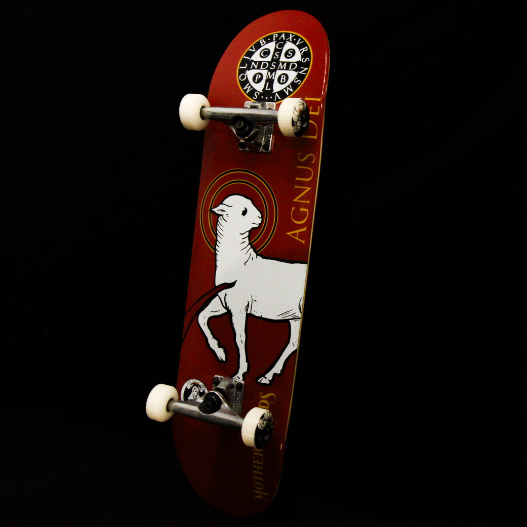Red Agnus Dei (Lamb of God) Complete Skateboard 8.0 steep