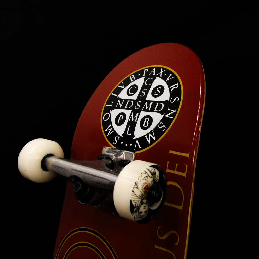 Red Agnus Dei (Lamb of God) Complete Skateboard 8.0 steep