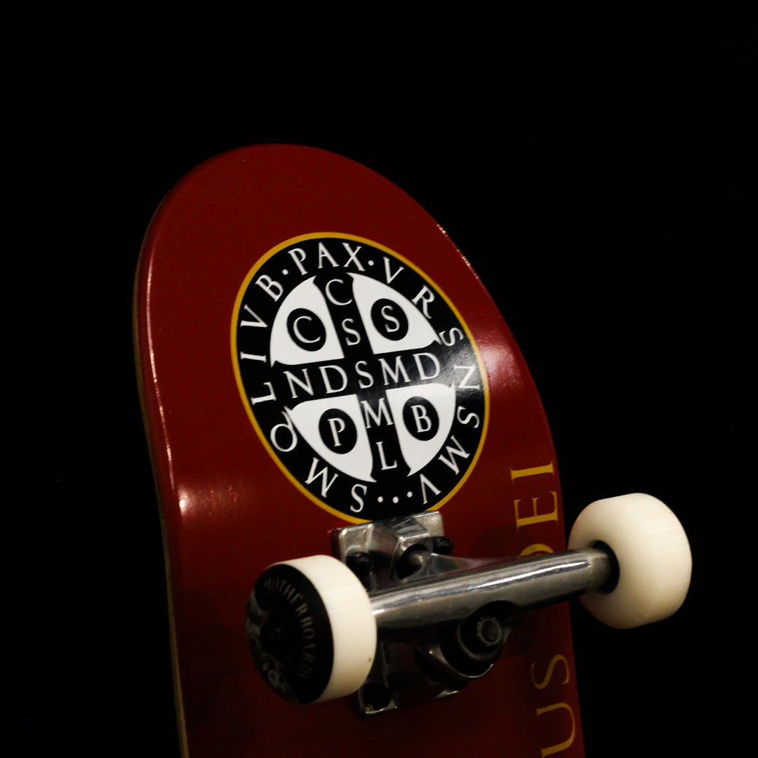 Red Agnus Dei (Lamb of God) Complete Skateboard 8.0 steep