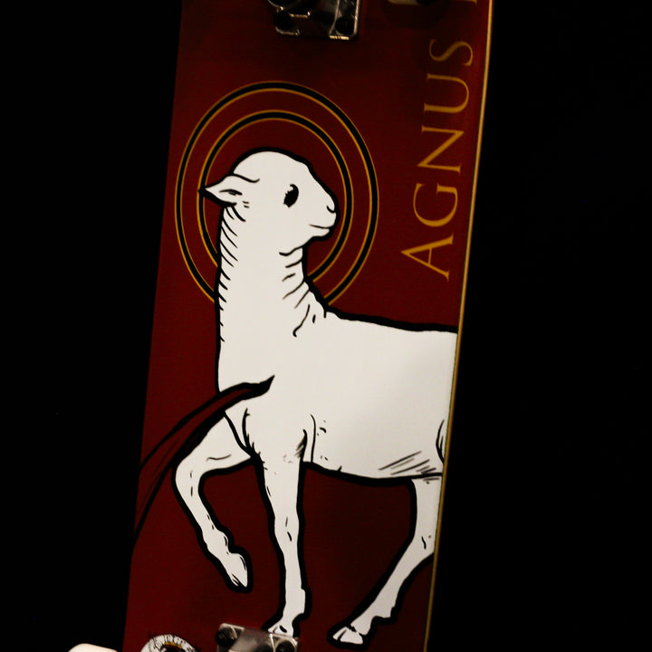 Red Agnus Dei (Lamb of God) Complete Skateboard 8.0 steep