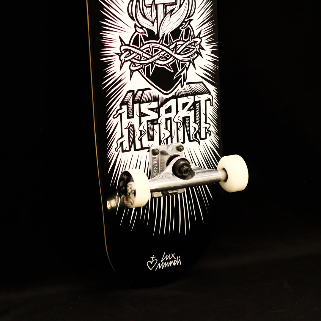 Vintage Sacred Heart of Jesus Complete Skateboard by Lux Mundi 8.25 Steep
