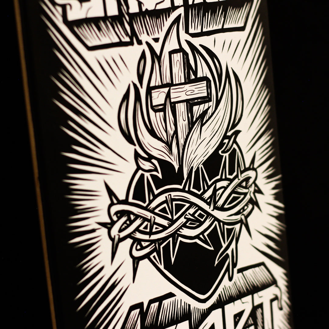 Vintage Sacred Heart of Jesus Complete Skateboard by Lux Mundi 8.25 Steep