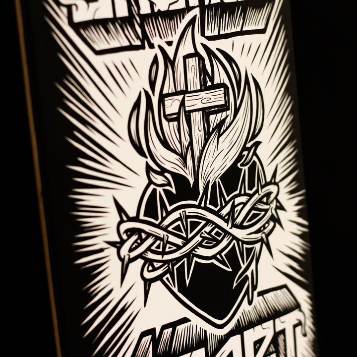 Vintage Sacred Heart of Jesus Complete Skateboard by Lux Mundi 8.25 Steep