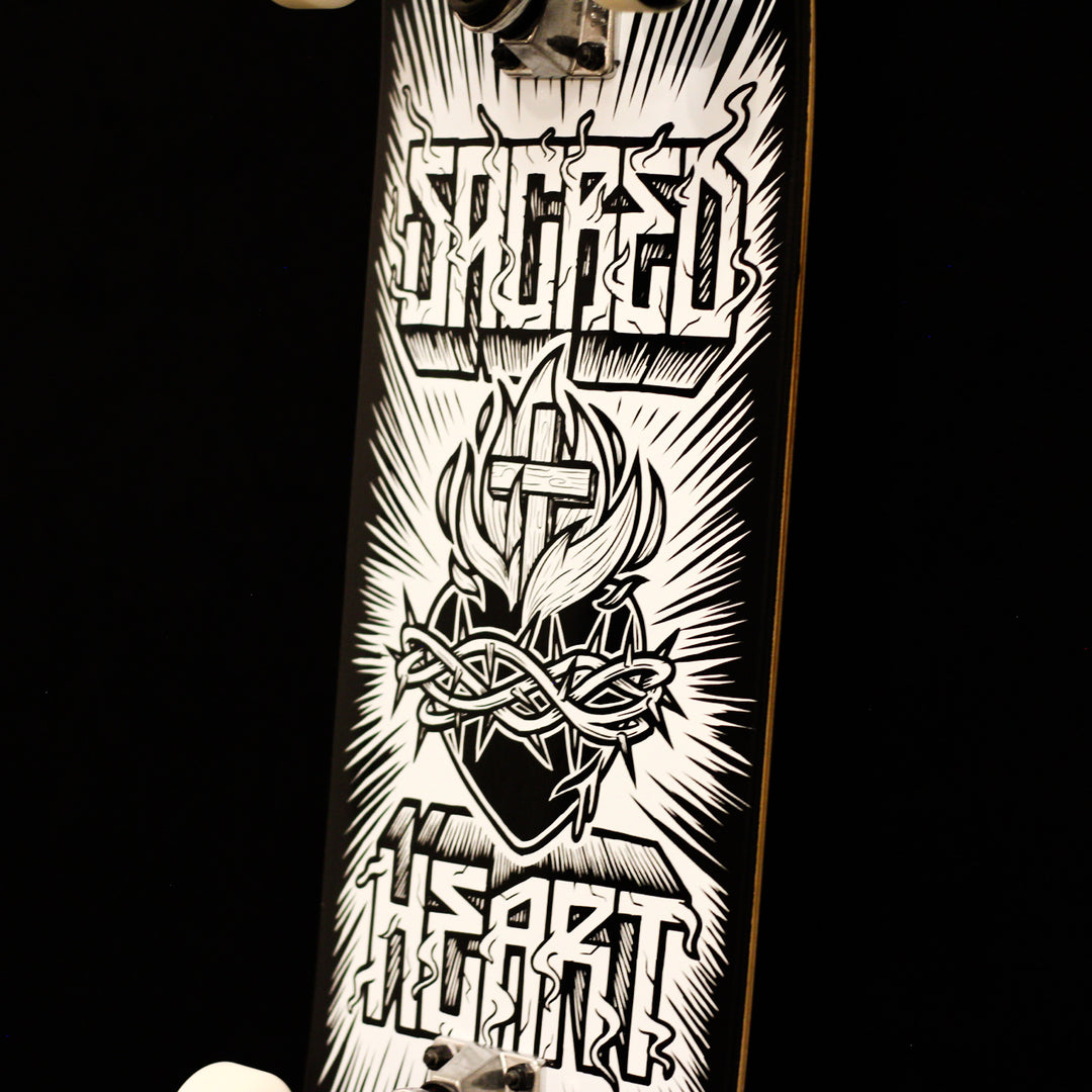 Vintage Sacred Heart of Jesus Complete Skateboard by Lux Mundi 8.25 Steep