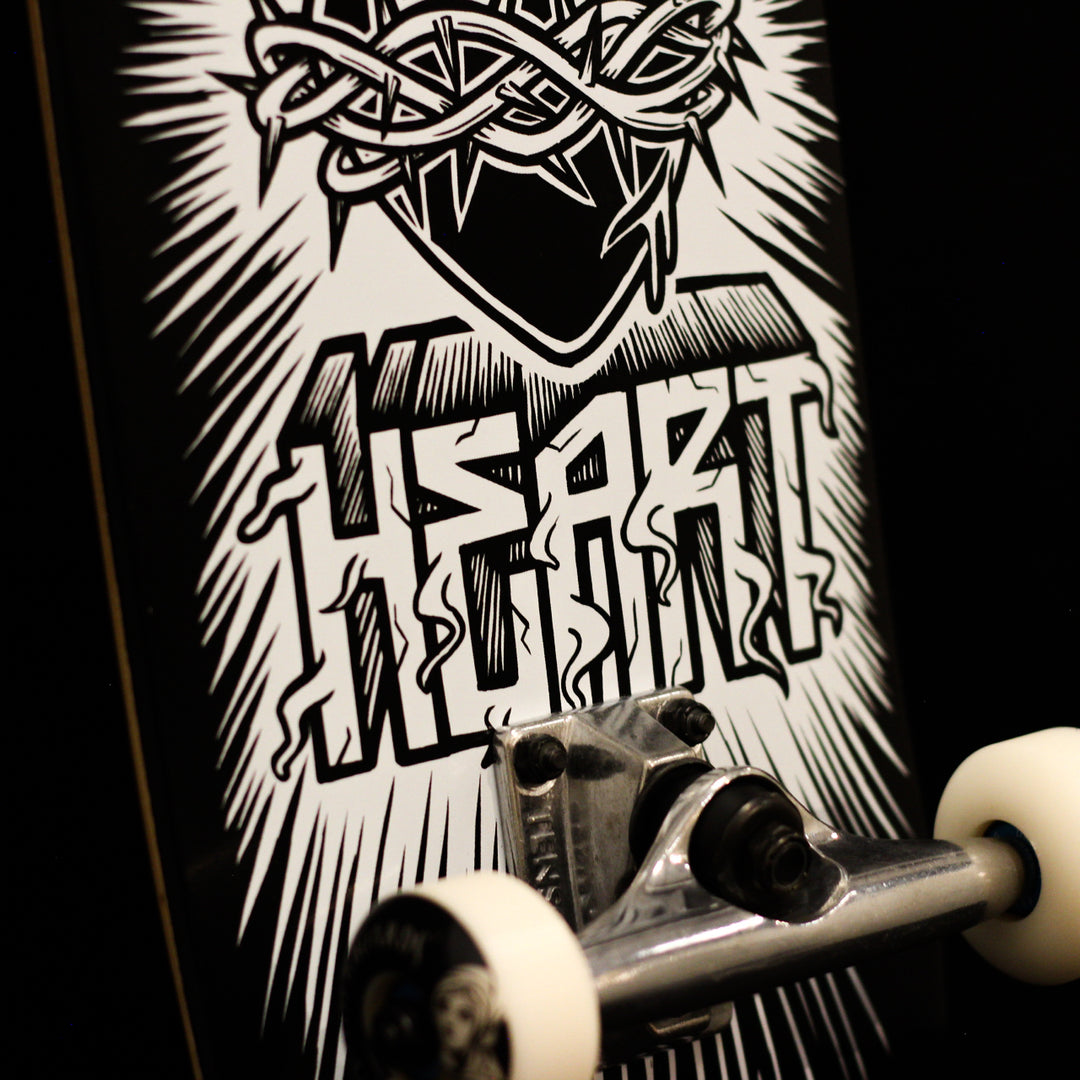 Vintage Sacred Heart of Jesus Complete Skateboard by Lux Mundi 8.25 Steep