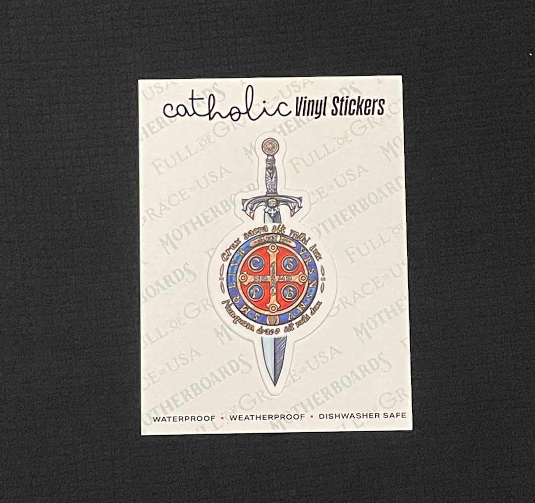 St. Benedict Sword Sticker Decal