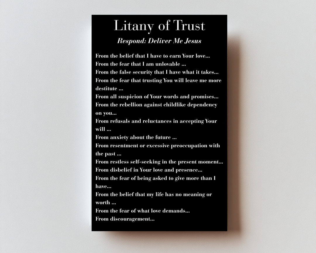 Litany of Trust Premium Metal Prayer Card