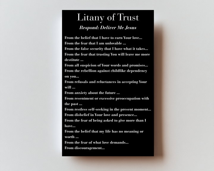Litany of Trust Premium Metal Prayer Card