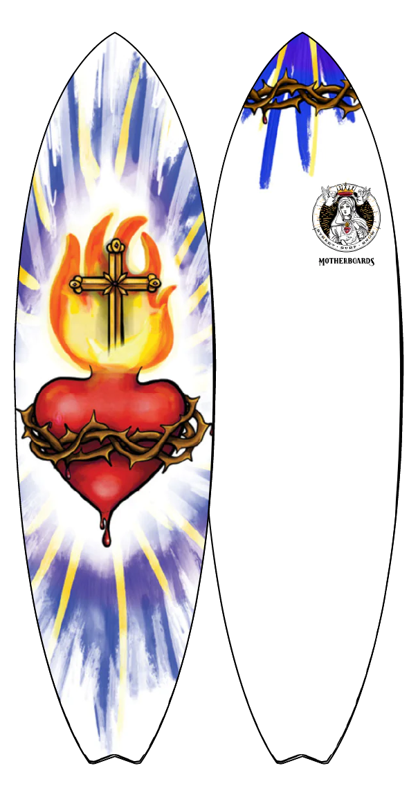 The Sacred Heart Surfboard - Hybrid Model*