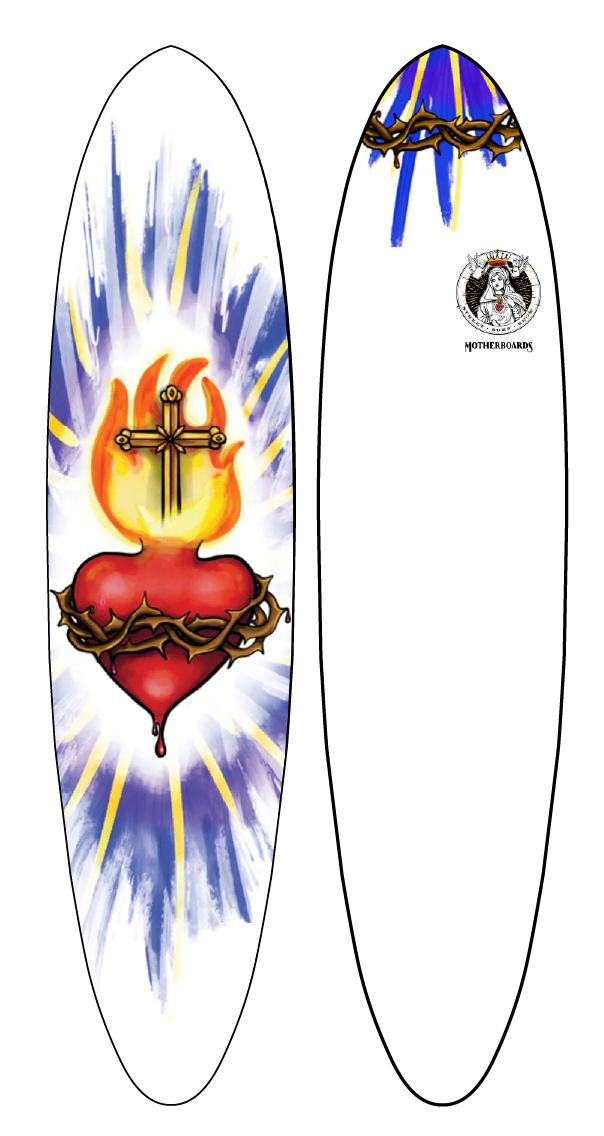 The Sacred Heart Surfboard - Funboard Model*