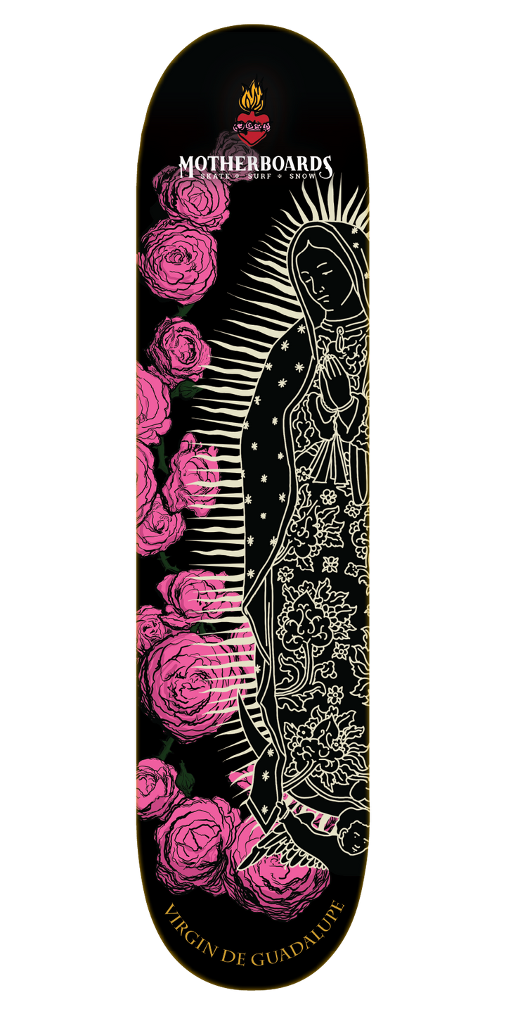 NEW Virgin De Guadalupe Skateboard Deck, 8.25 Steep