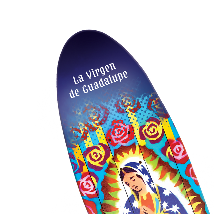 La Virgen de Guadalupe Pintail Longboard Deck - NEW