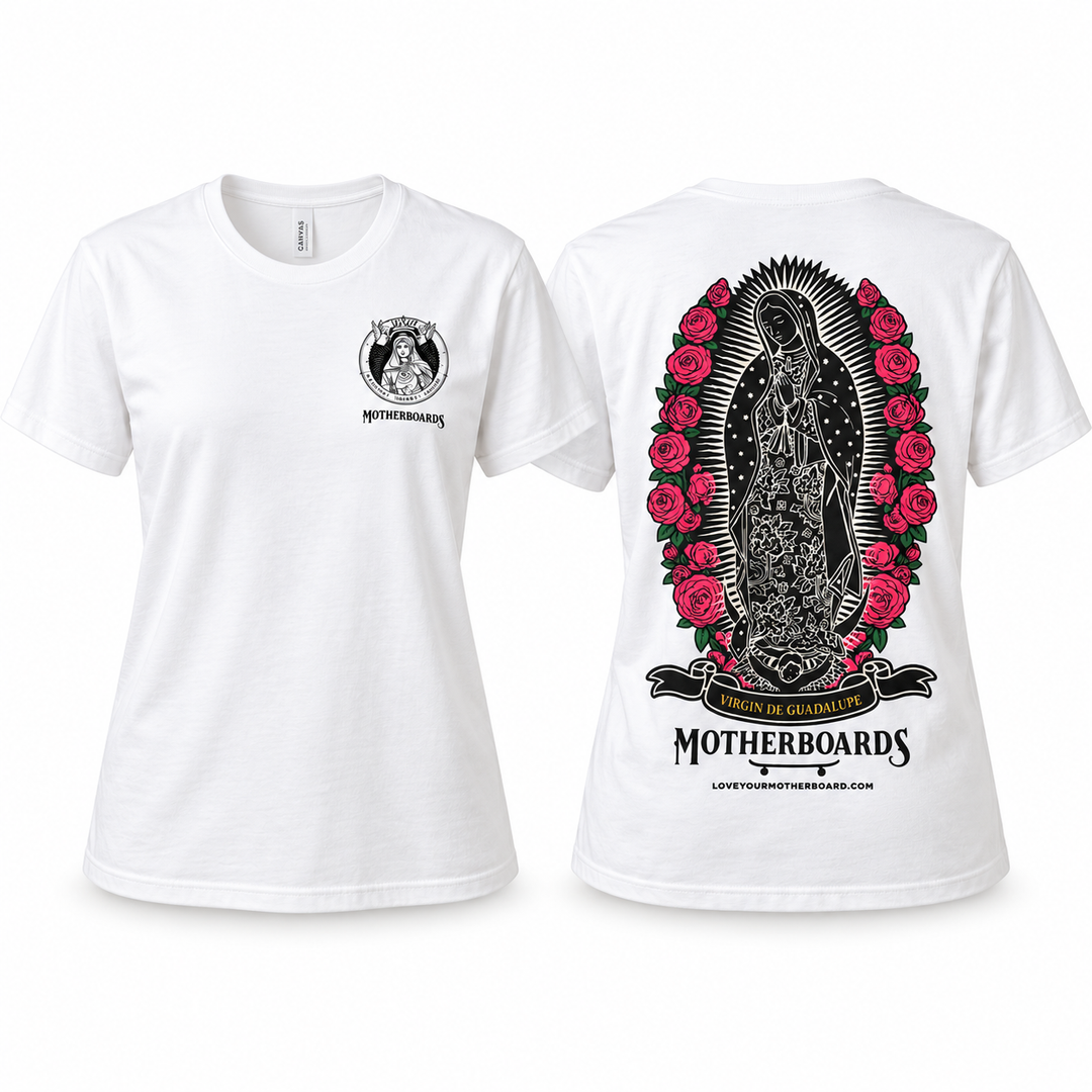 Motherboard's NEW Virgin de Guadalupe white T-shirt