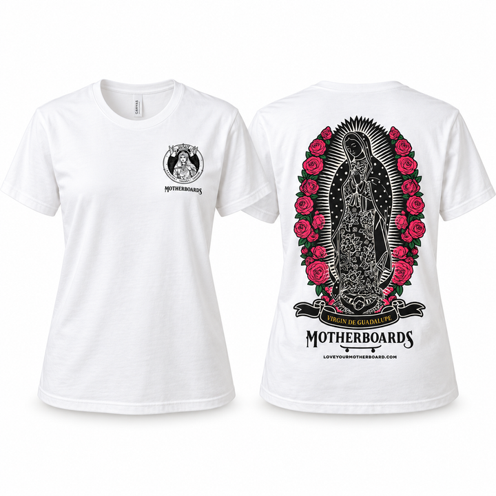 Motherboard's NEW Virgin de Guadalupe white T-shirt