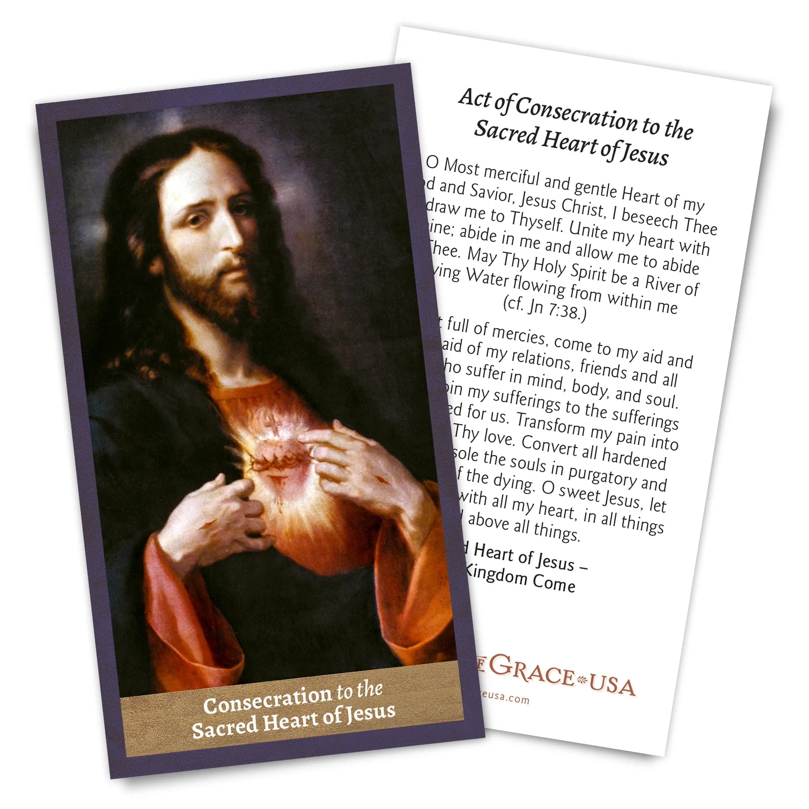 Consecration Icon Act of Consecration to the Sacred Heart of Jesus Holy Card, NEW ...