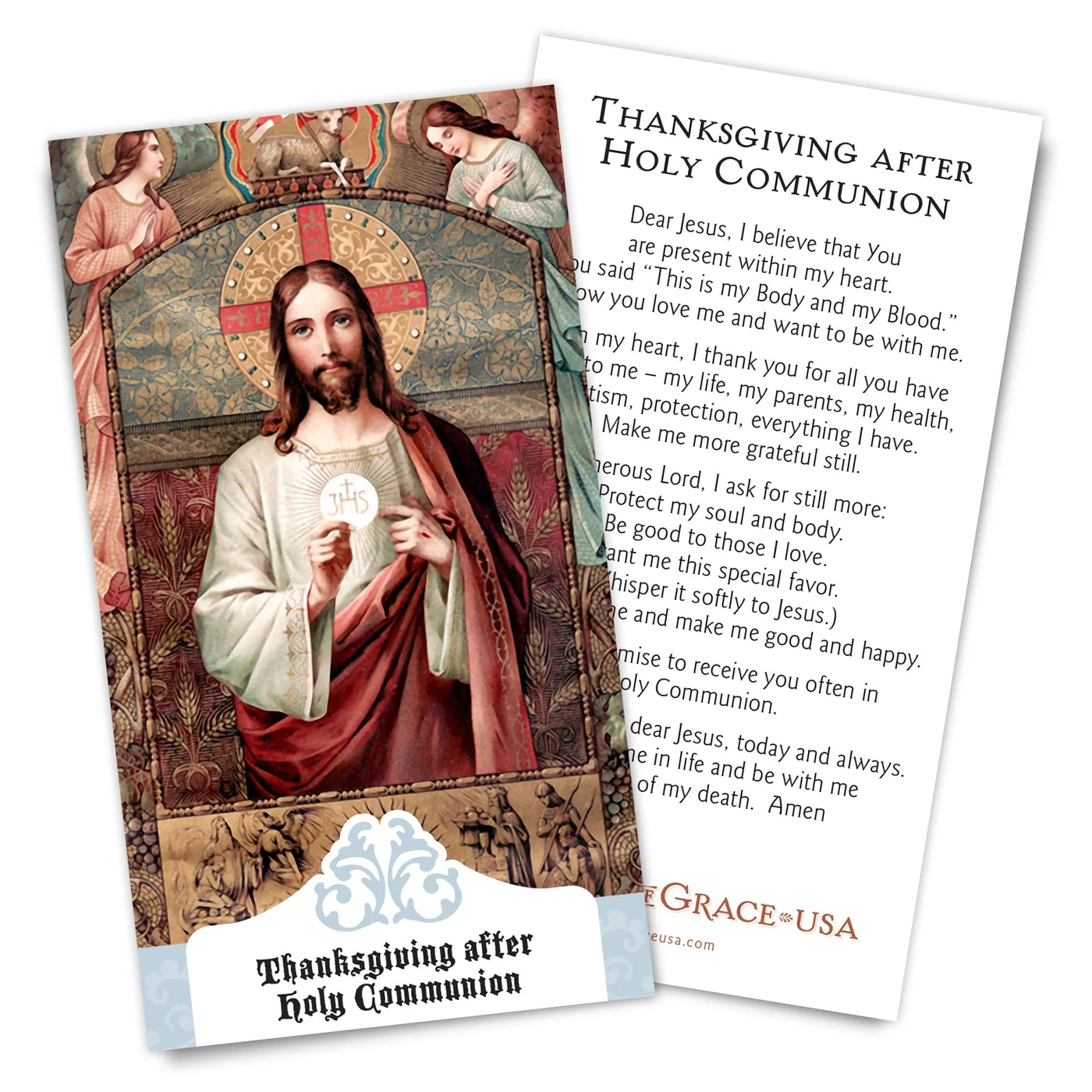 Thanksgiving After Holy Communion Holy Card, NEW