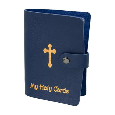 Holy Card Collection Book - Dark Blue Leatherette